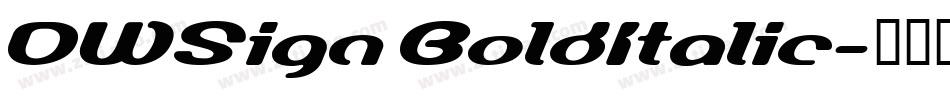 DWSign BoldItalic字体转换